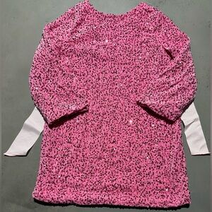 Pink Sequins Mini Party Dress